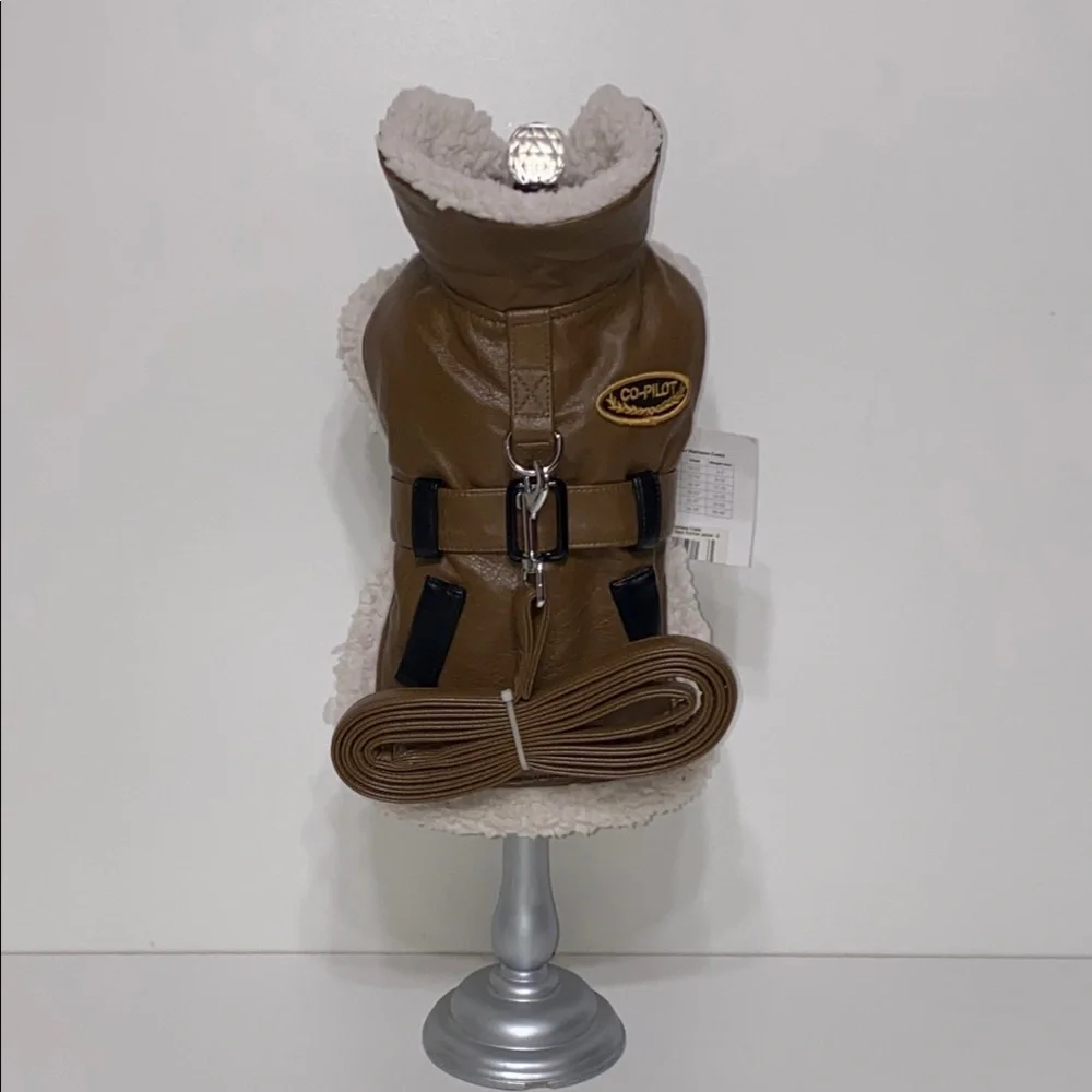 Doggie Design Aviation Pilot Aviator Bomber Jacket Harness with Leash